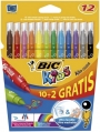 Flamastry BiC Kids Kid Couleur 10+2 kolory