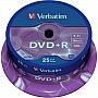 Płyta DVD+R Verbatim 4,7GB 16x cake 25szt. 43500