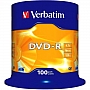 Płyta DVD-R Verbatim 4,7GB 16x cake box 100szt. 43549
