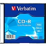 Płyta CD-R Verbatim 700MB 52x slim 43347-28B