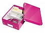 Pudełko z przegródkami Leitz Click & Store, małe różowe 60570023