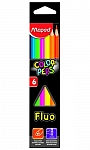 Kredki trójkątne fluorescencyjne Colorpeps fluo 6 kolorów